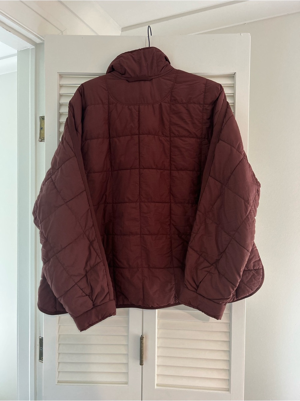 Free People FP Movement Pippa Packable Puffer Jacket Bitter Chocolate Brown L - Picture 5 of 7